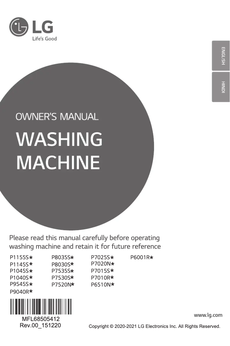 Page 1 de la notice Manuel utilisateur LG P7020NGAZ