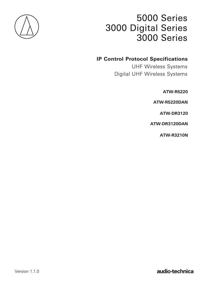 Página 1 del manual Manual de usuario Audio-Technica ATW-R5220