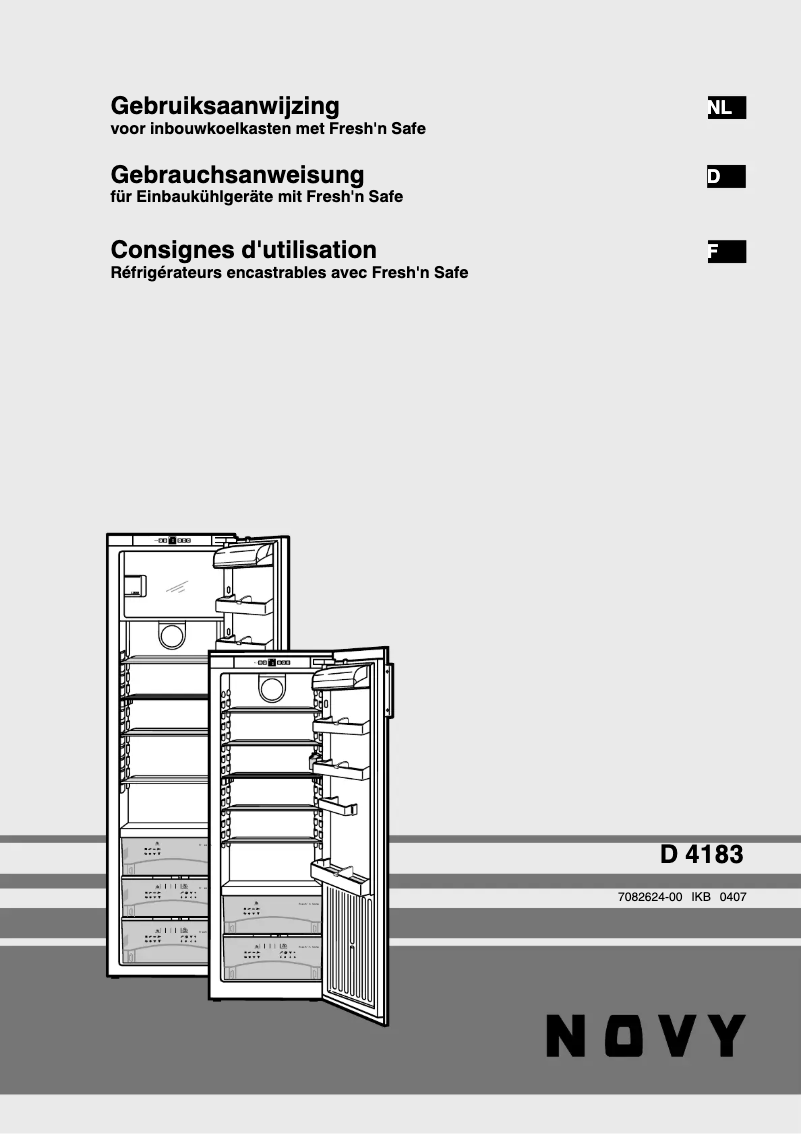 Page 1 de la notice Manuel utilisateur Novy 4183