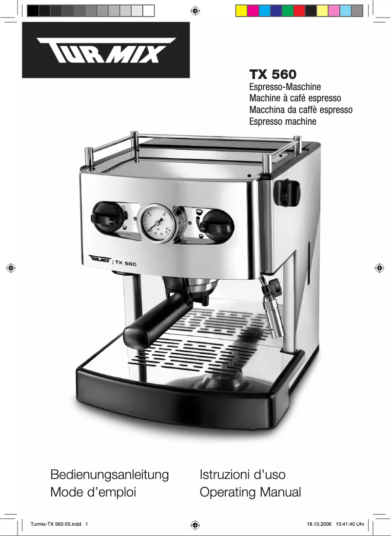 Image de la première page du manuel de l'appareil TX 560