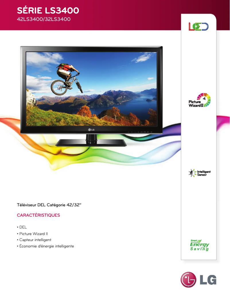 Página 1 del manual Ficha técnica LG 32LS3400