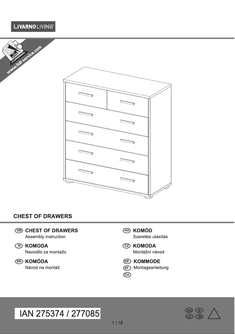 Page 1 de la notice Manuel utilisateur Livarno Lux IAN 277085