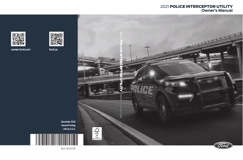 Page n°1 - Manuel utilisateur Ford Police Interceptor Utility (2021)