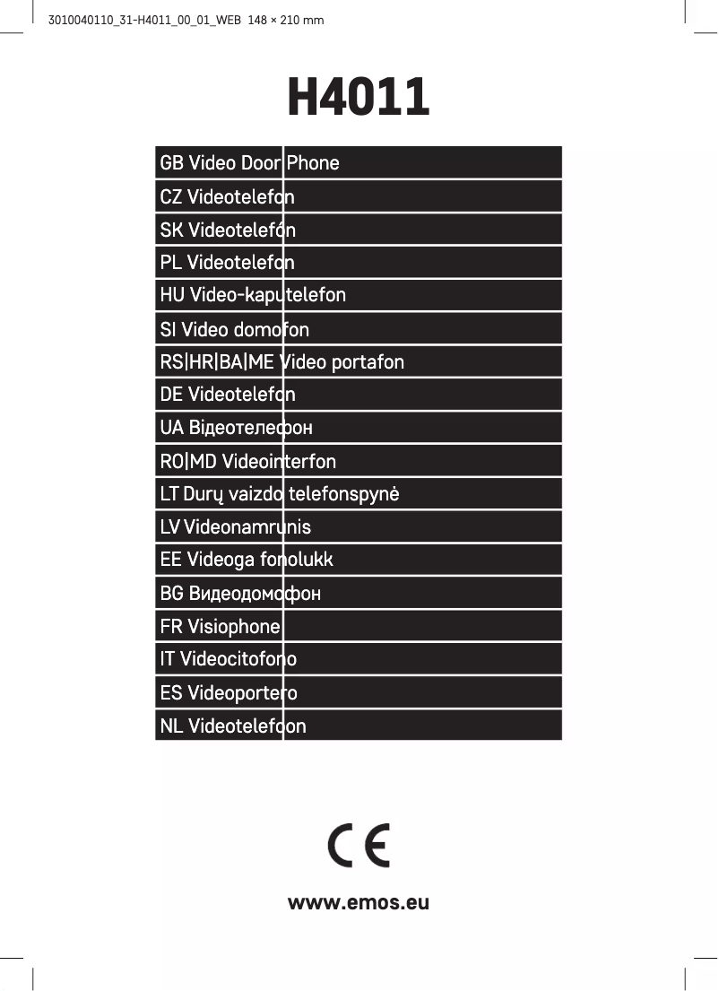 Page n°1 - Manuel utilisateur Emos H4011