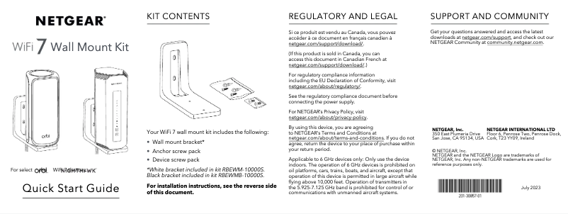 Page 1 de la notice Manuel utilisateur Netgear Orbi RBEWM