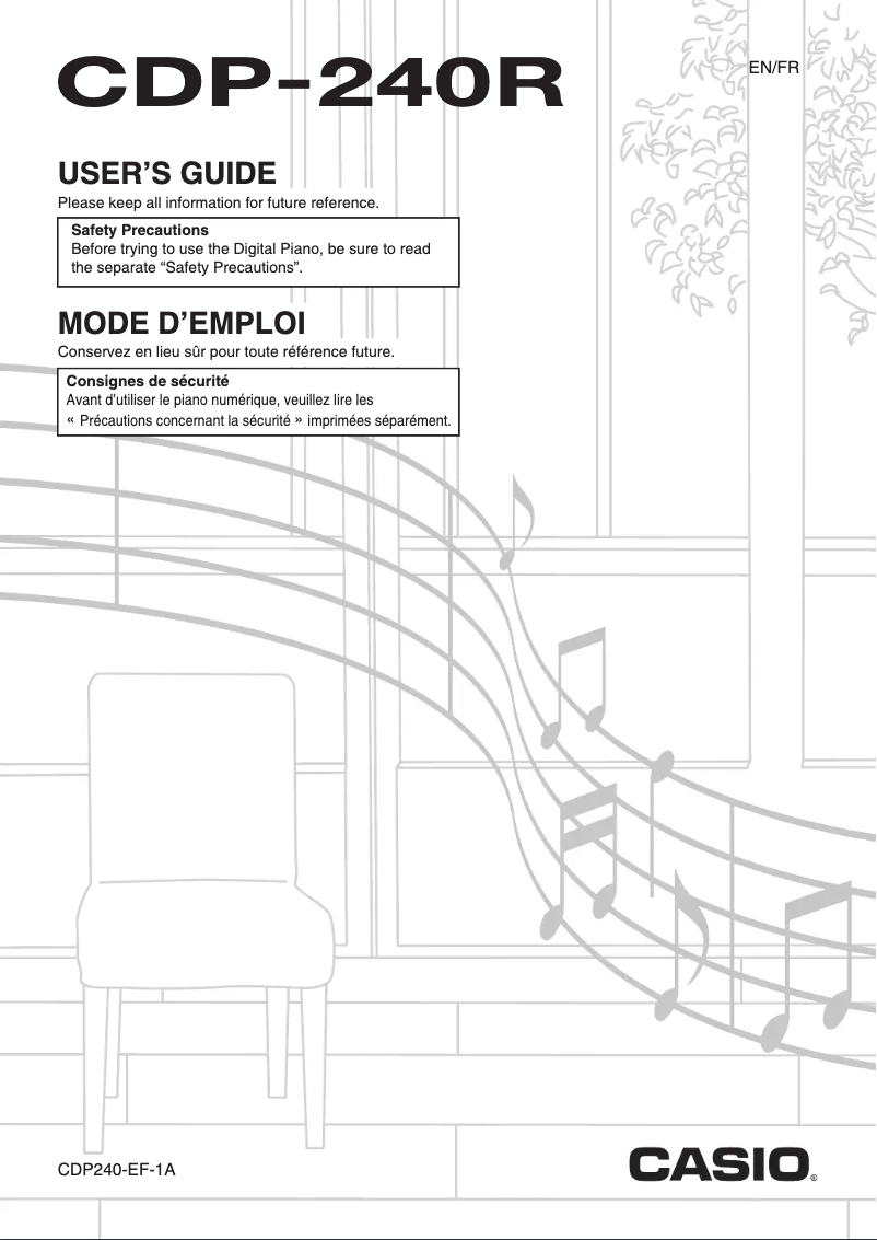 Image de la première page du manuel de l'appareil CDP-240R