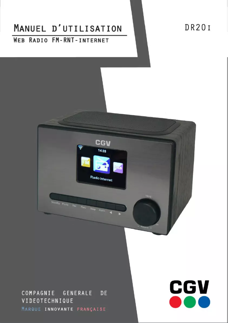 Page 1 de la notice Manuel utilisateur CGV DR20I