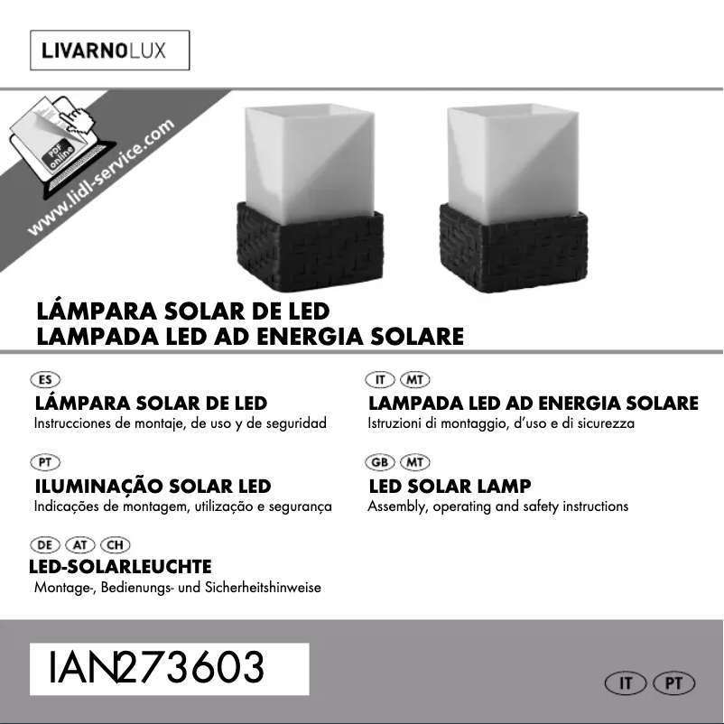 Page n°1 - Manuel utilisateur Livarno Lux IAN 295695