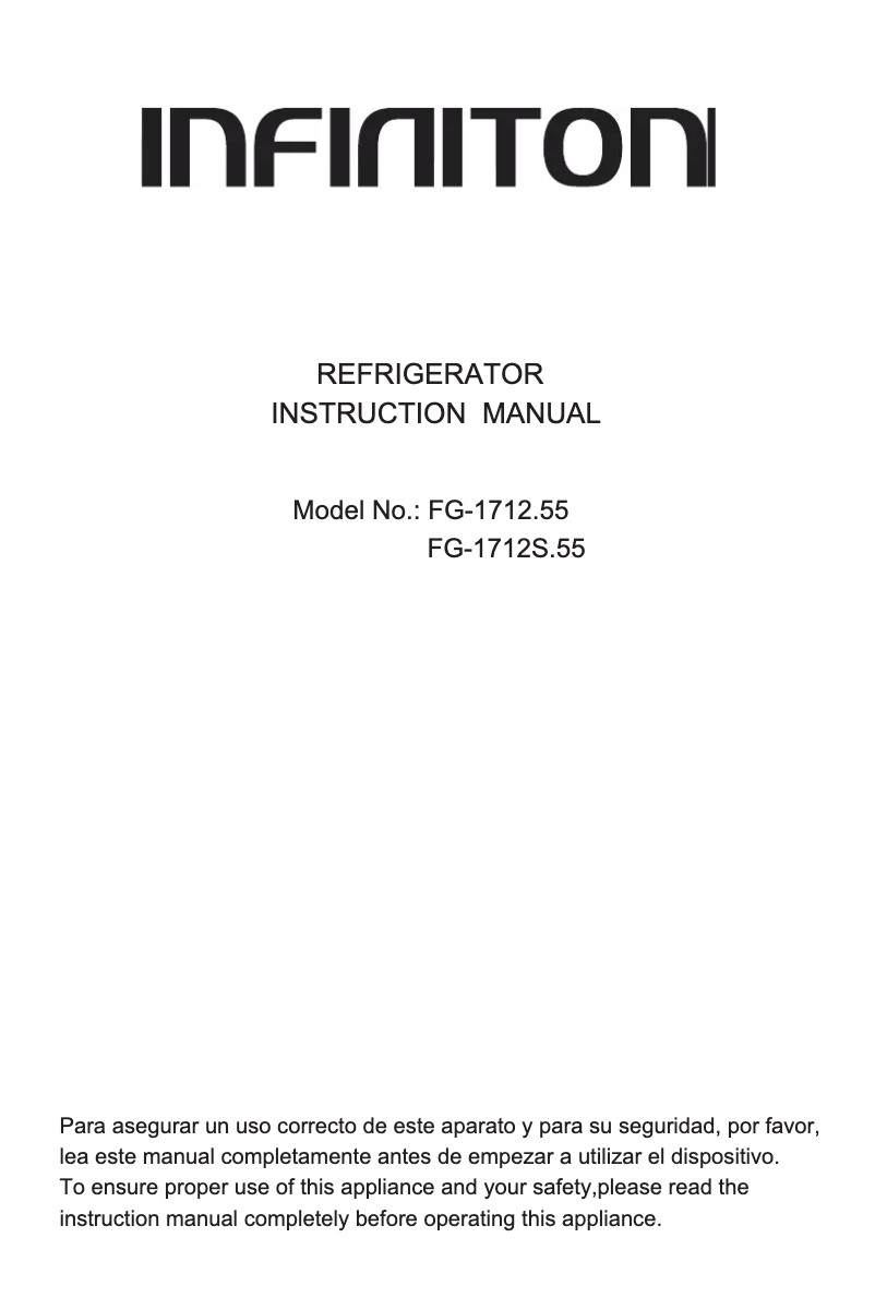 Image de la première page du manuel de l'appareil FG-1712S.55