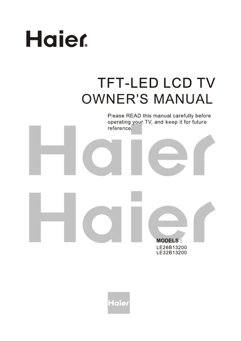 Image de la première page du manuel de l'appareil LE32B13200