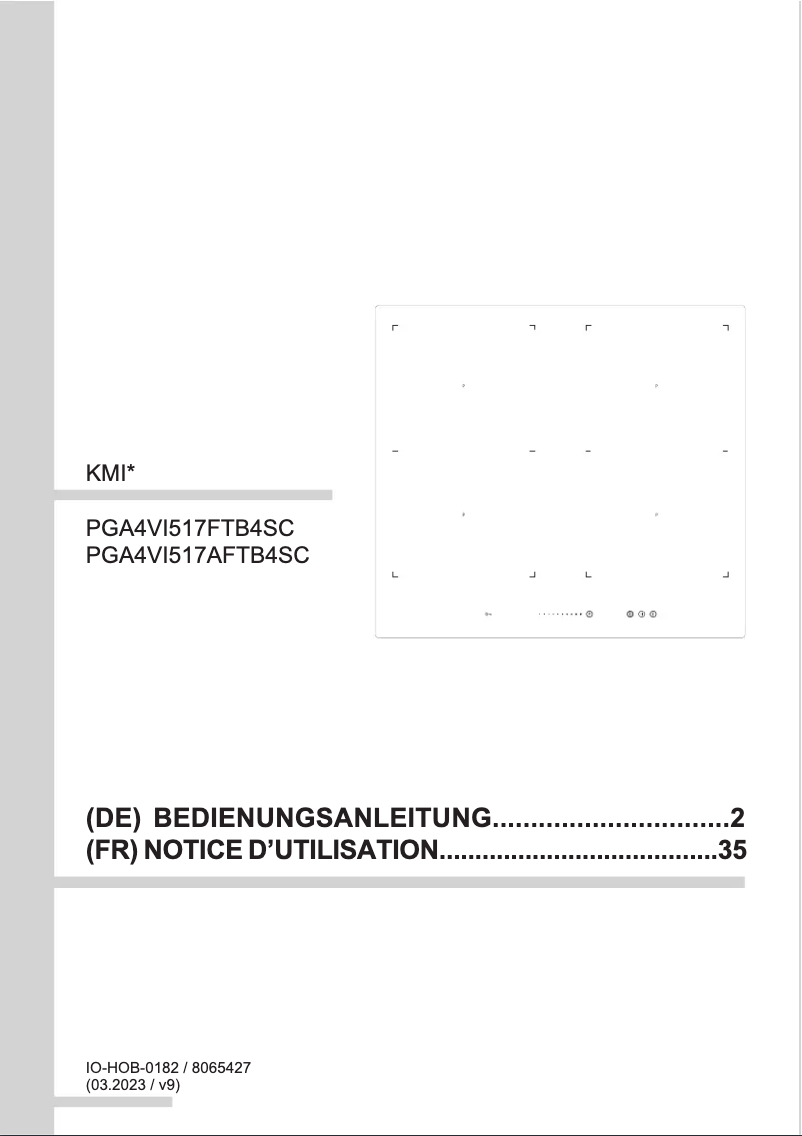 Image de la première page du manuel de l'appareil KMI 13321 A
