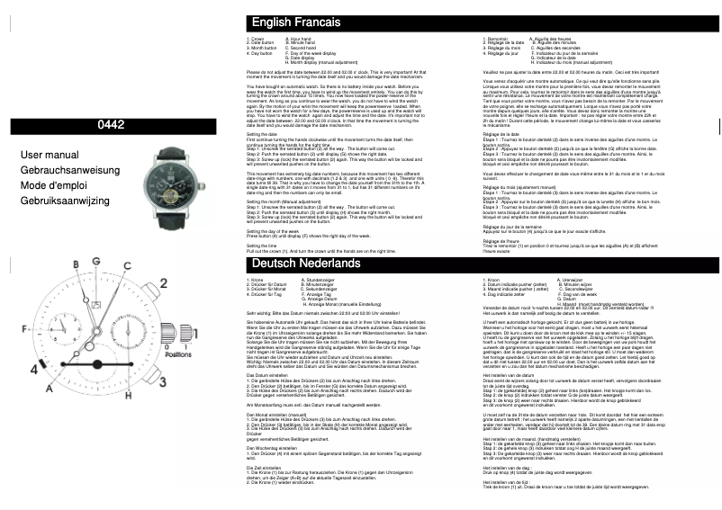 Page n°1 - Manuel utilisateur Davis 0442