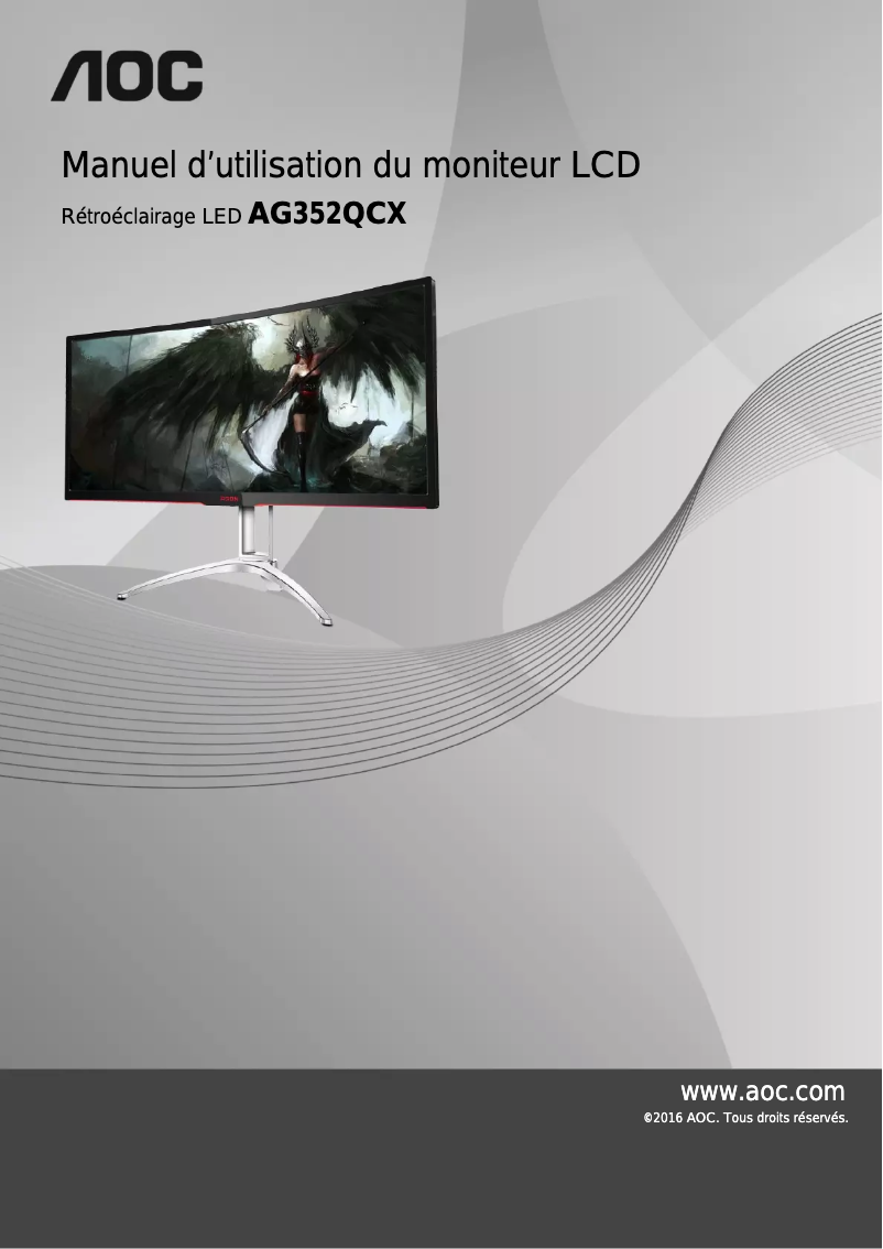 Page 1 de la notice Mode d'emploi AOC AGON AG352QCX