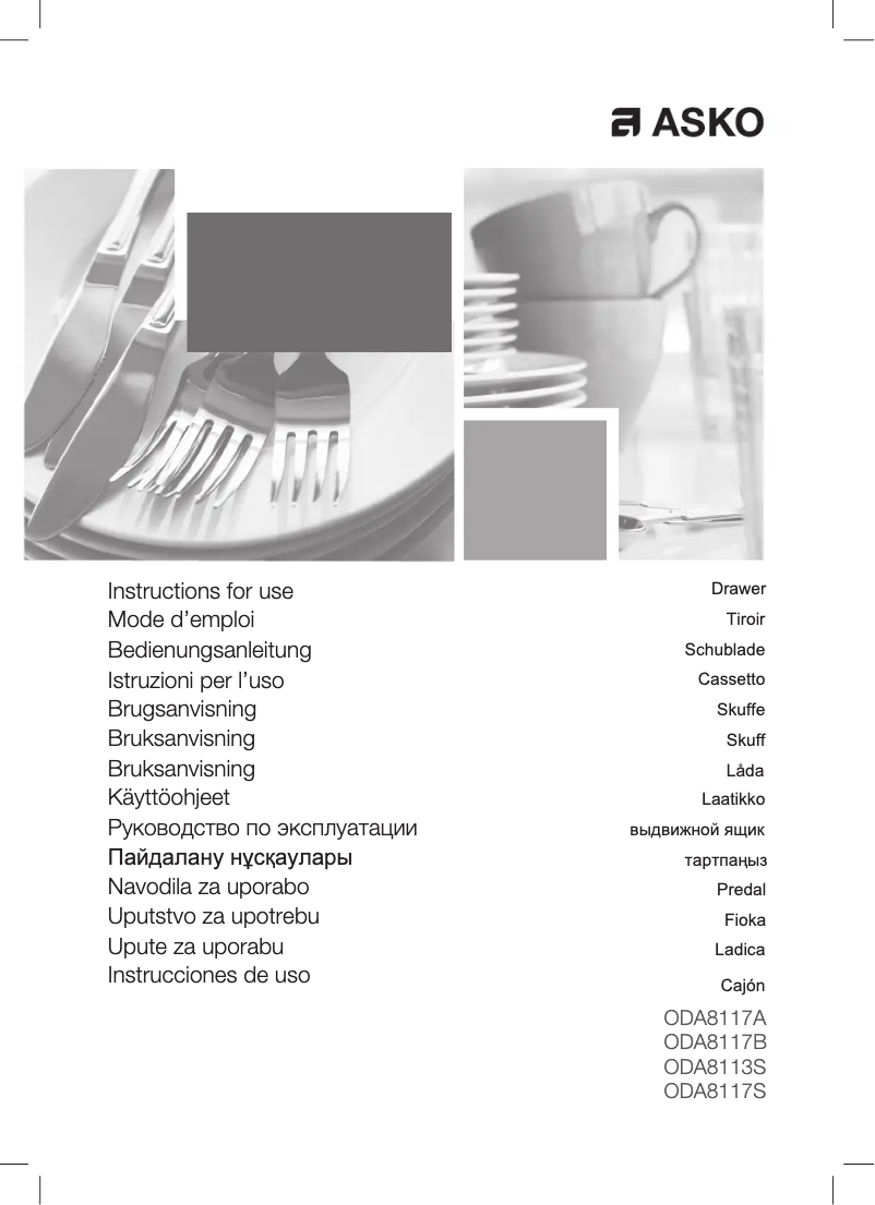 Page 1 de la notice Manuel utilisateur Asko ODA8117B