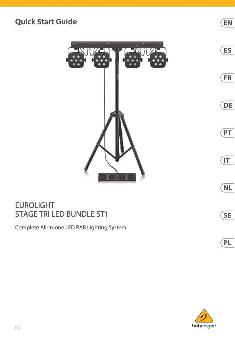 Page 1 de la notice Manuel utilisateur Behringer Eurolight ST1