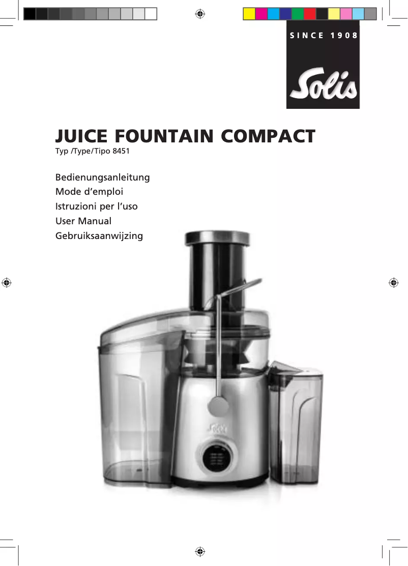 Image de la première page du manuel de l'appareil Juice Fountain Compact 8451