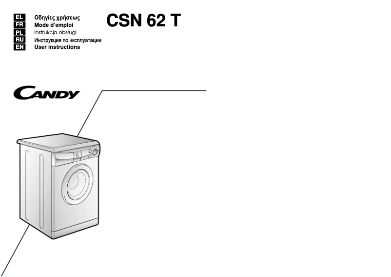 Page 1 de la notice Manuel utilisateur Candy LB CSN 62 T