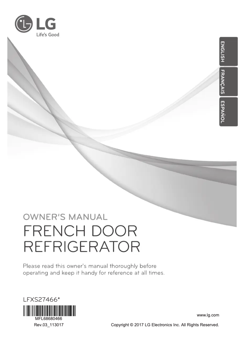 Page n°1 - Manuel utilisateur LG LFXS27466S