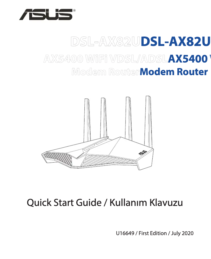 Image de la première page du manuel de l'appareil DSL-AX82U