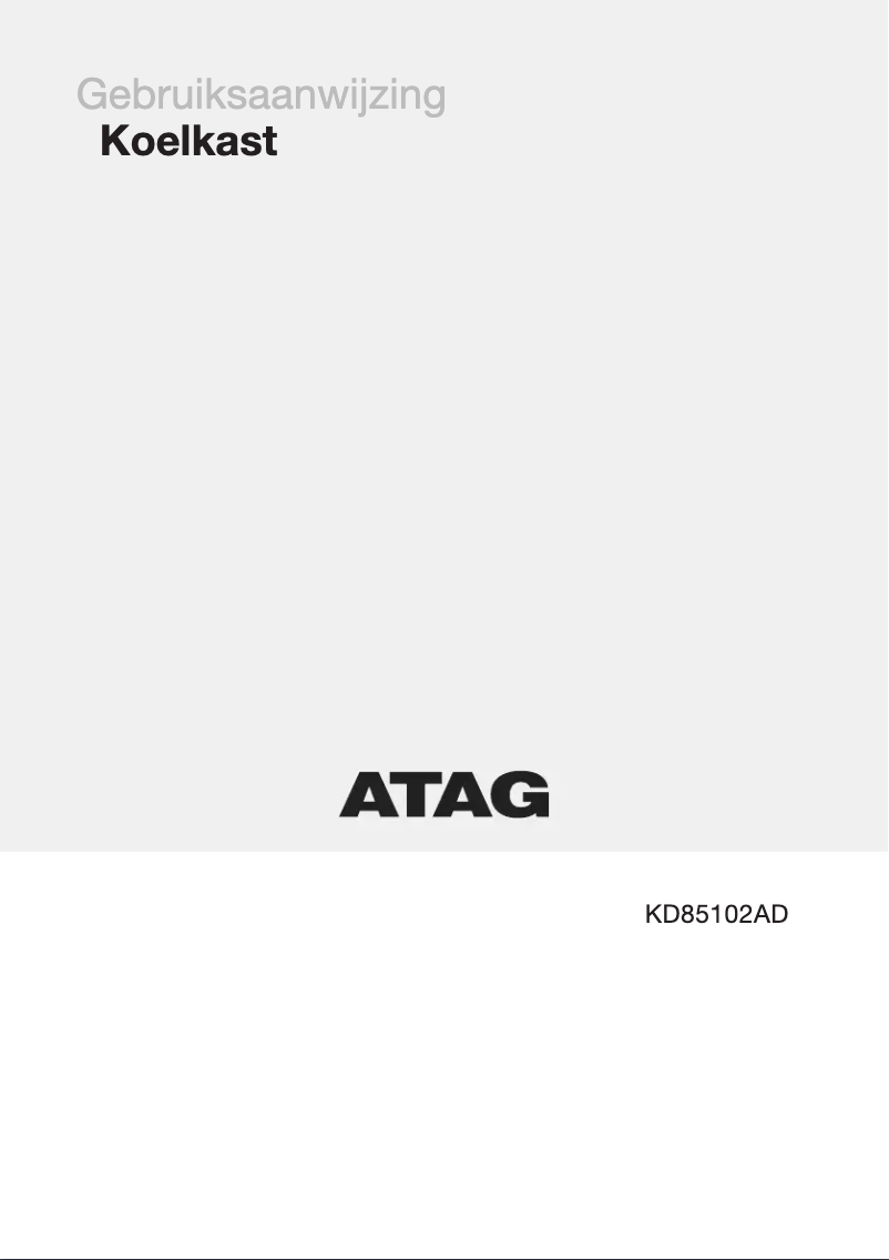 Page 1 de la notice Manuel utilisateur Atag KD85102AD