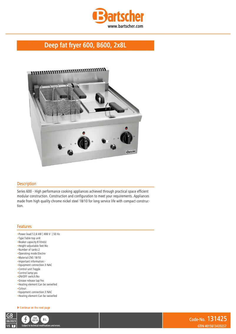 Image de la première page du manuel de l'appareil 272335