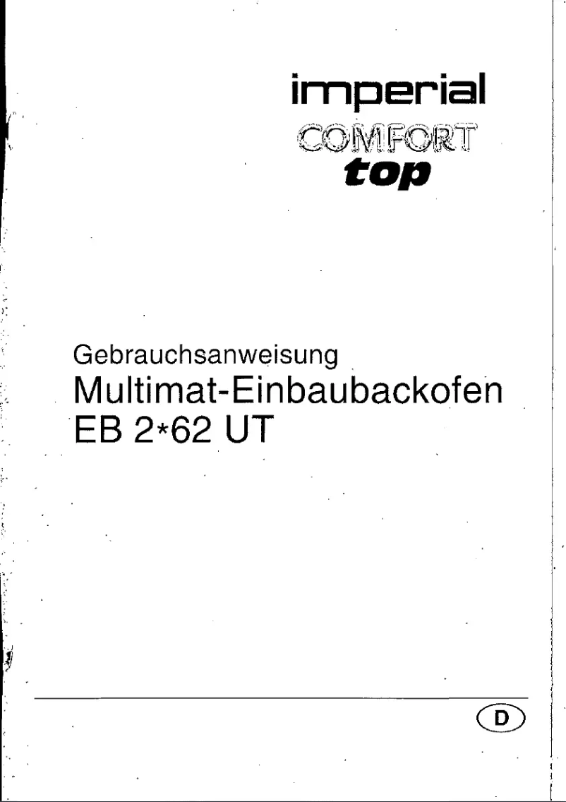 Page 1 of the manual User Manual Imperial EB 2962 UT