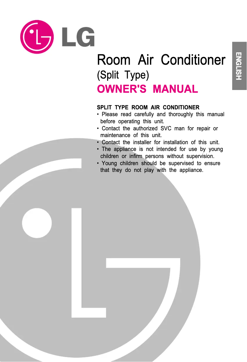 Página 1 del manual Manual de usuario LG TSNC182KBA0