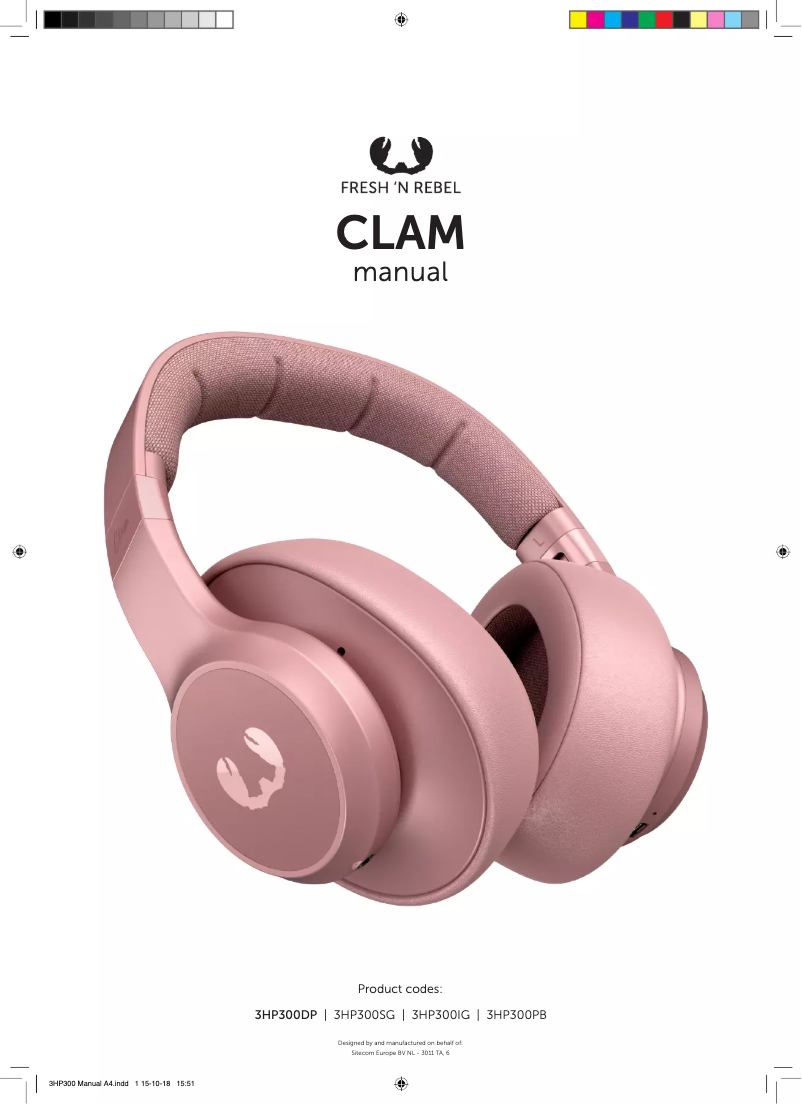 Page 1 de la notice Manuel utilisateur Fresh 'n Rebel Clam