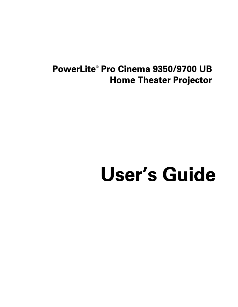 Imagen de la primera página del manual del dispositivo PowerLite Pro Cinema 9700 UB