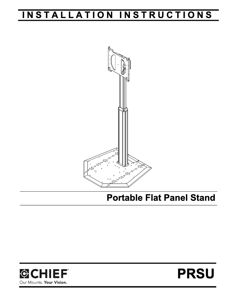 Page 1 de la notice Manuel utilisateur Chief PRSU