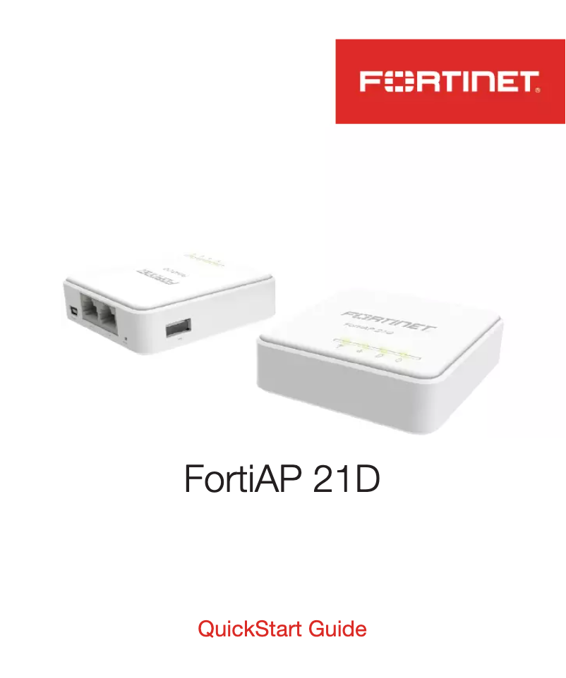 Page 1 de la notice Manuel utilisateur Fortinet FortiAP 21D