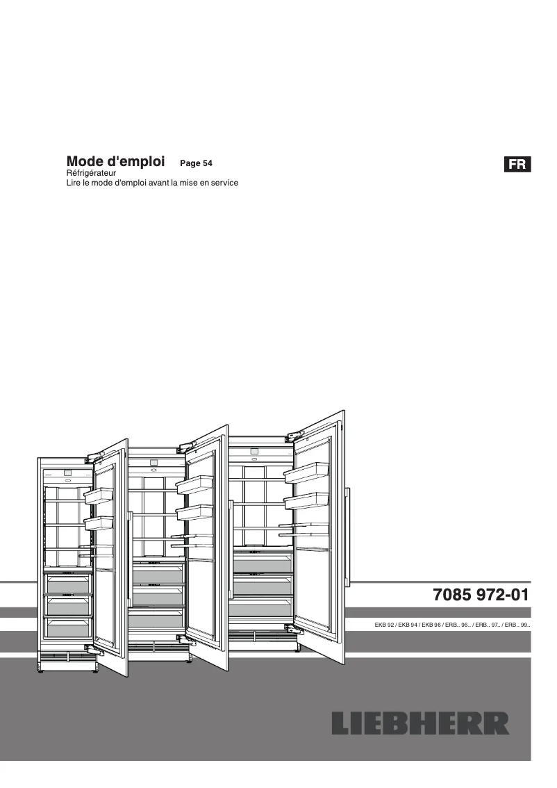 Page n°1 - Manuel utilisateur Liebherr ERBdi 9970
