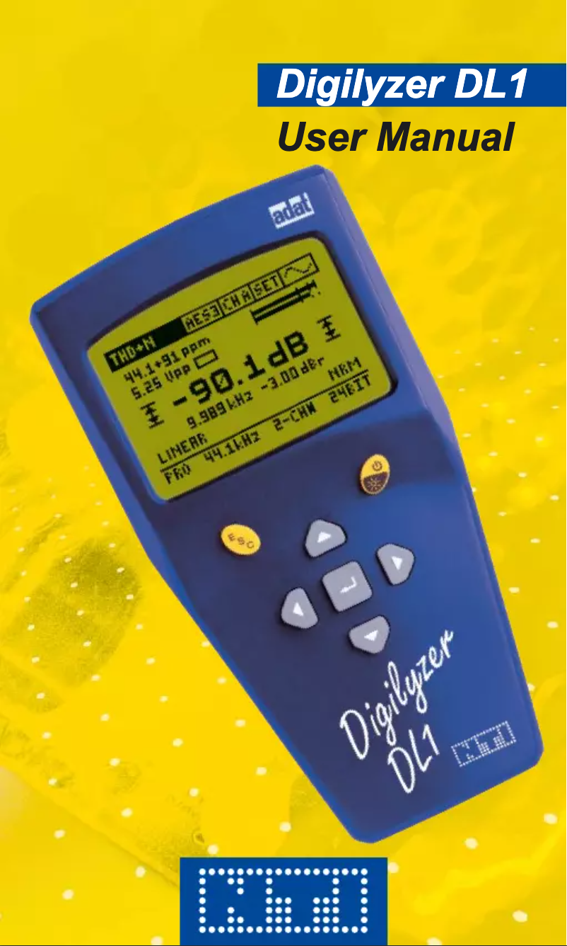 Page n°1 - Manuel utilisateur NTi Audio Digilyzer DL1