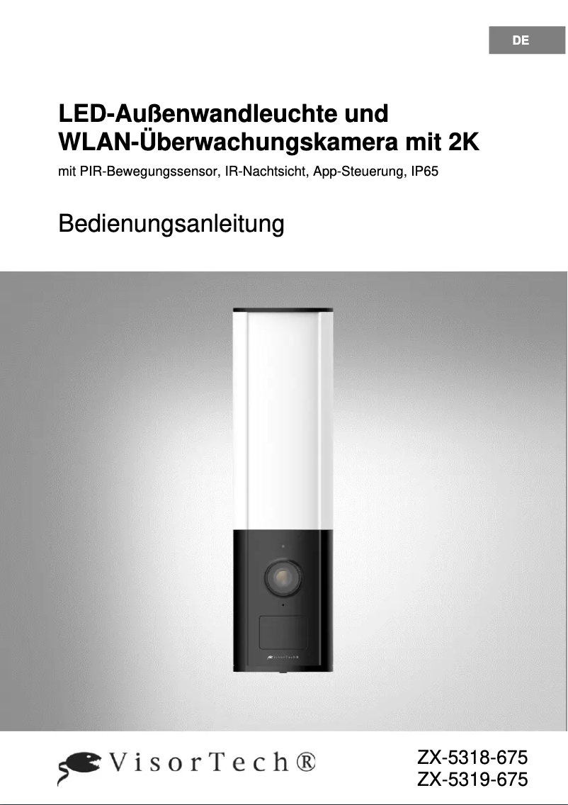 Page n°1 - Manuel utilisateur VisorTech ZX-5319-675