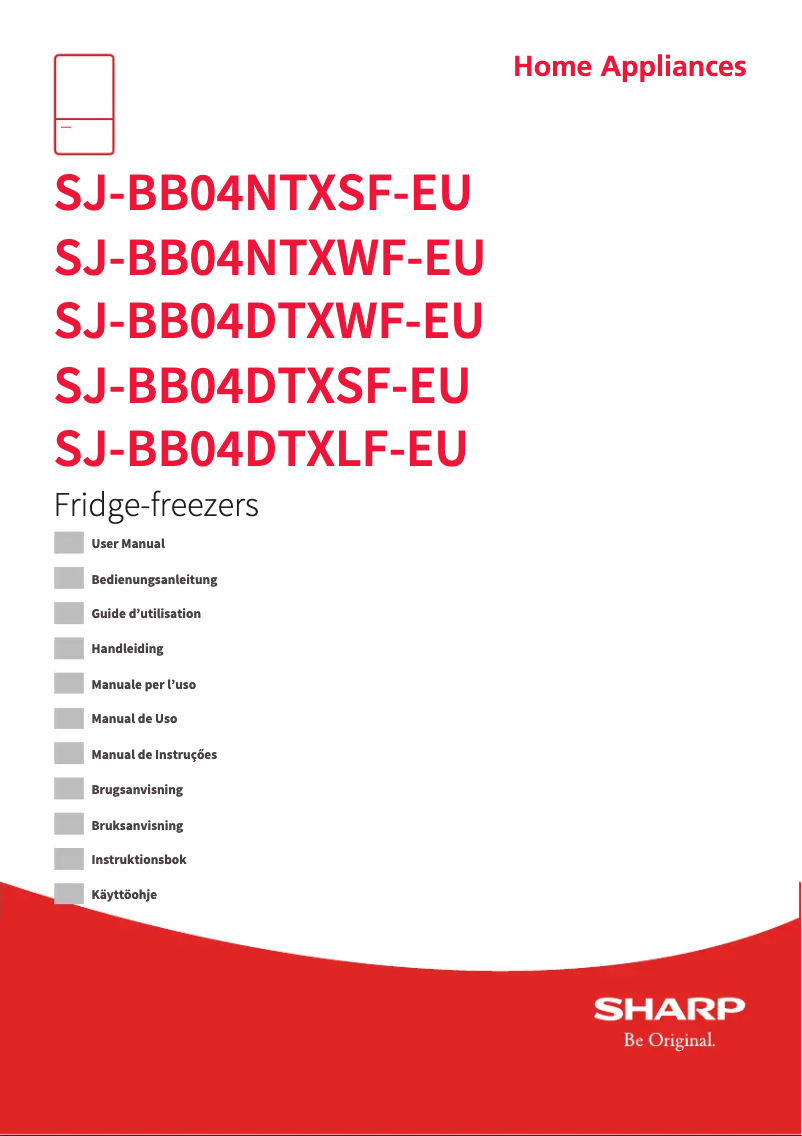 Image de la première page du manuel de l'appareil SJ-BB04NTXWF-EU