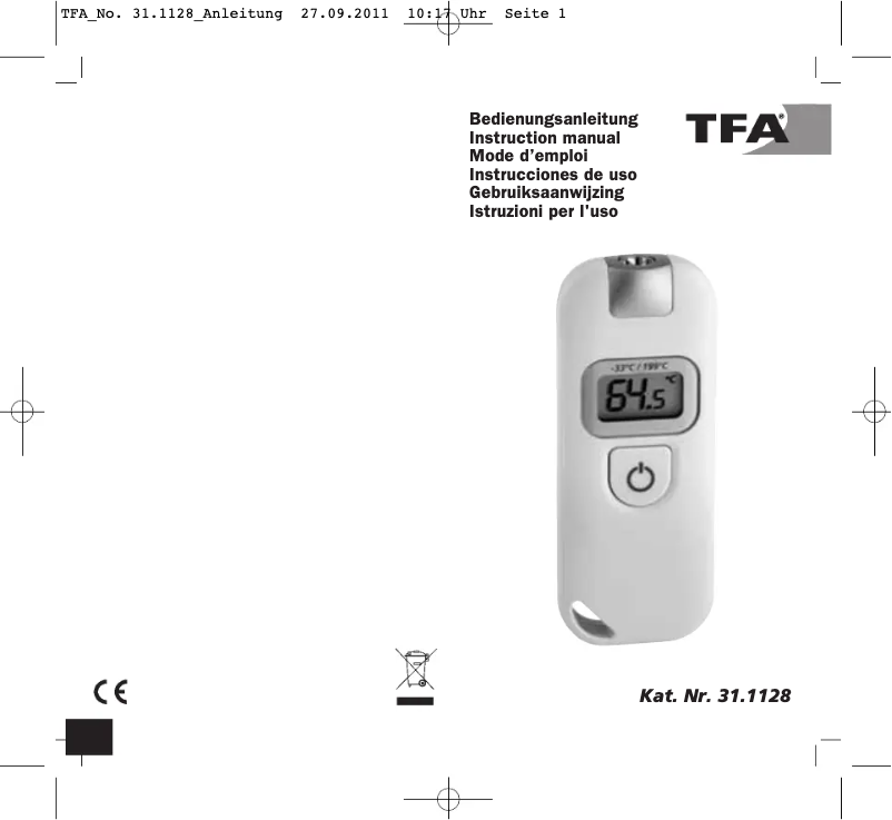 Page n°1 - Manuel utilisateur TFA 31.1128