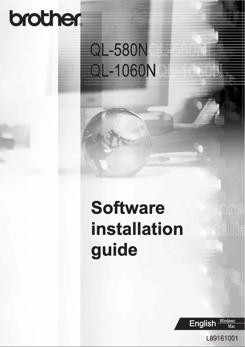 Page n°1 - Guide d'installation Brother QL-580N