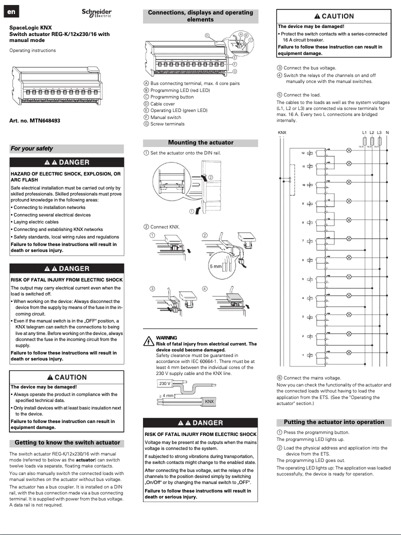 Page n°1 - Manuel utilisateur Schneider MTN648493