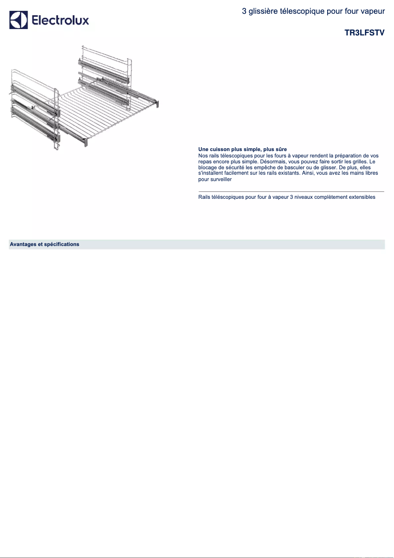 Image de la première page du manuel de l'appareil TR3LFSTV
