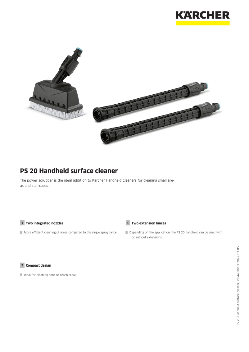 Image de la première page du manuel de l'appareil PS 20