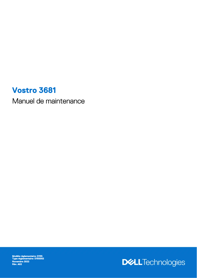 Image de la première page du manuel de l'appareil Vostro 3681