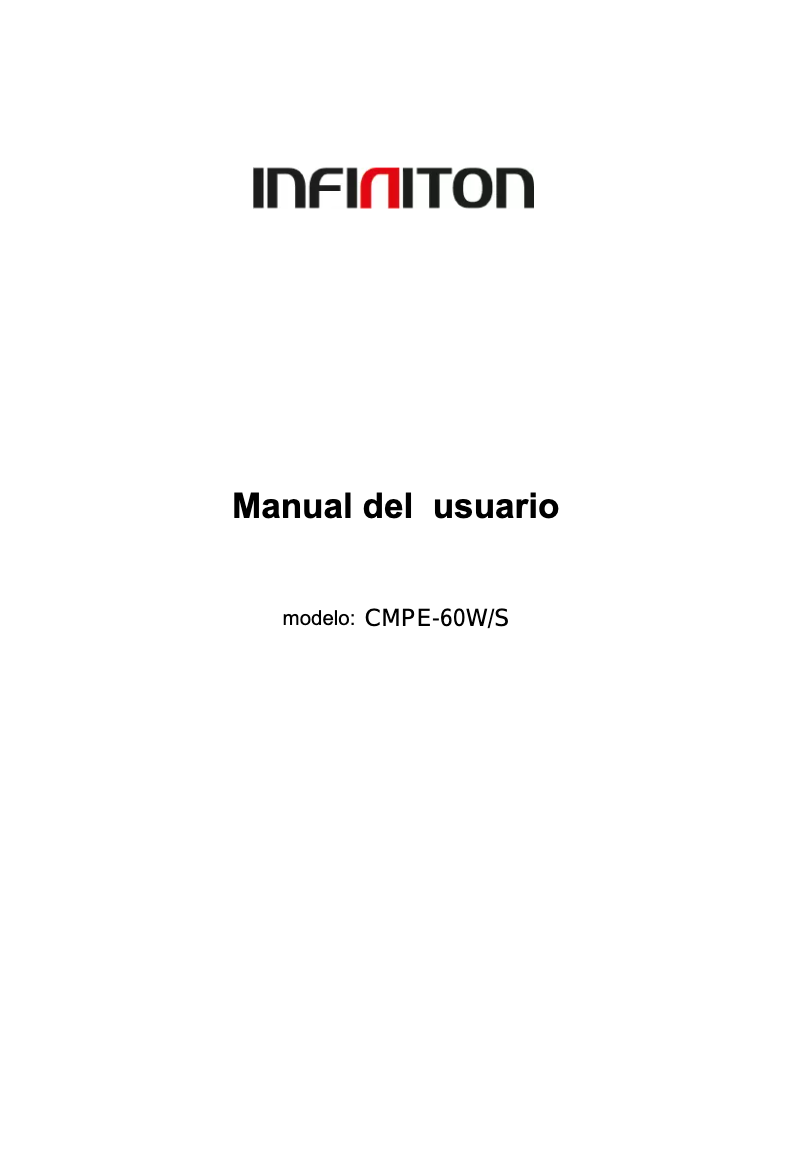 Page 1 de la notice Manuel utilisateur Infiniton CMPE-60W