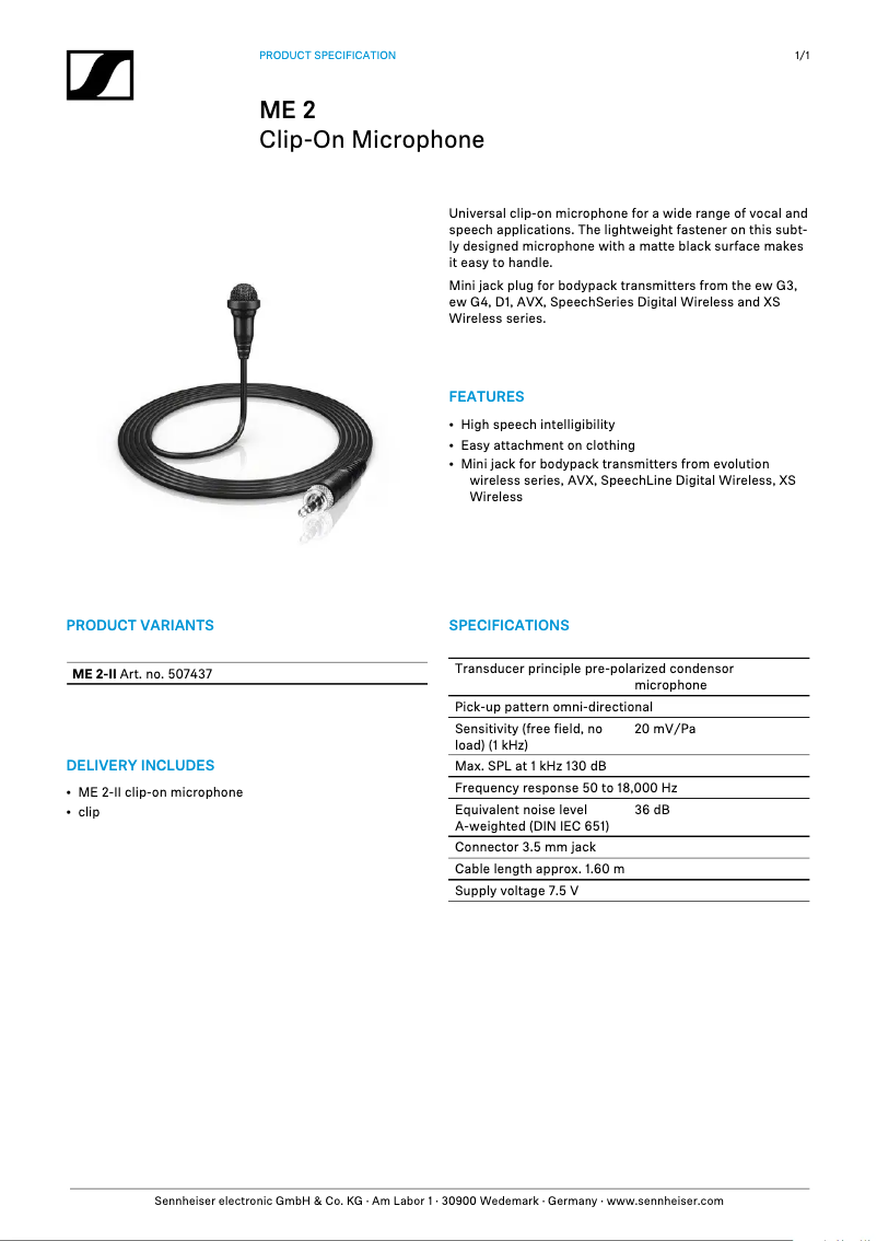 Image de la première page du manuel de l'appareil ME 2