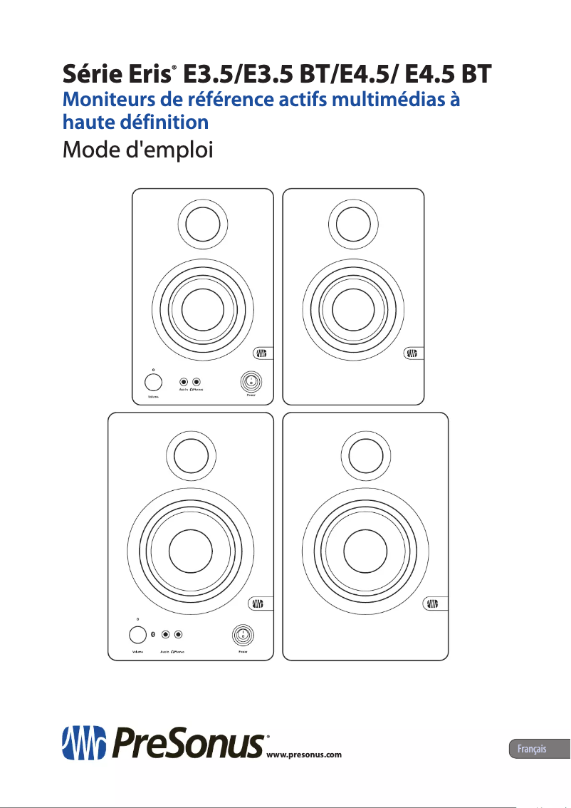 Image de la première page du manuel de l'appareil Eris E4.5