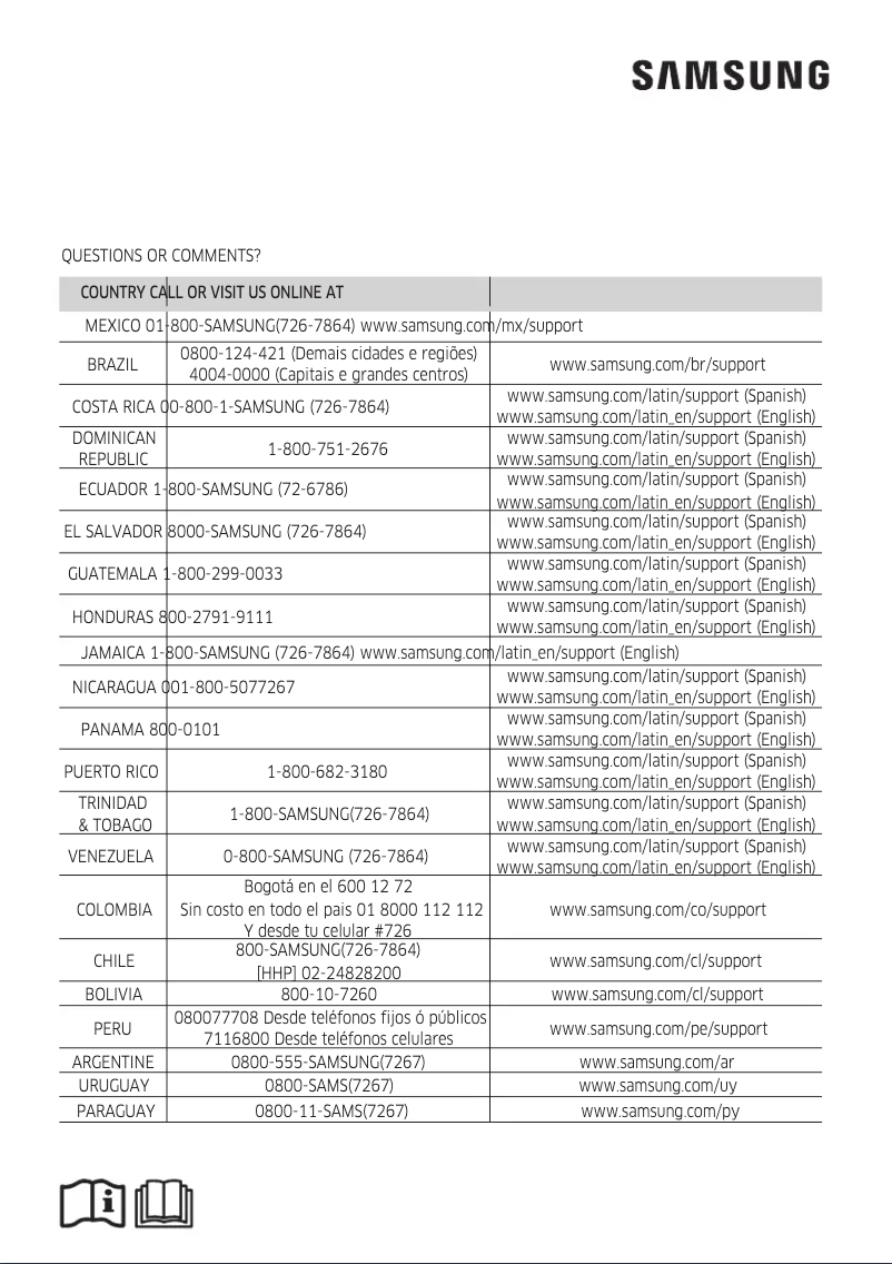 Page 1 de la notice Manuel utilisateur Samsung AR09KVSPDGM