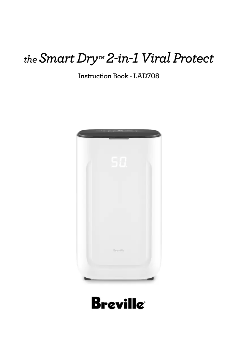 Image de la première page du manuel de l'appareil the Smart Dry 2-in-1 Viral Protect LAD708