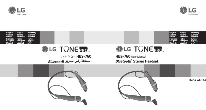 Page 1 de la notice Manuel utilisateur LG Tone Pro HBS-760
