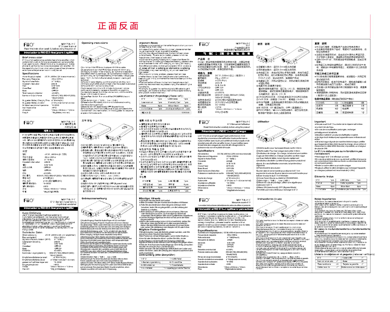Image de la première page du manuel de l'appareil E12