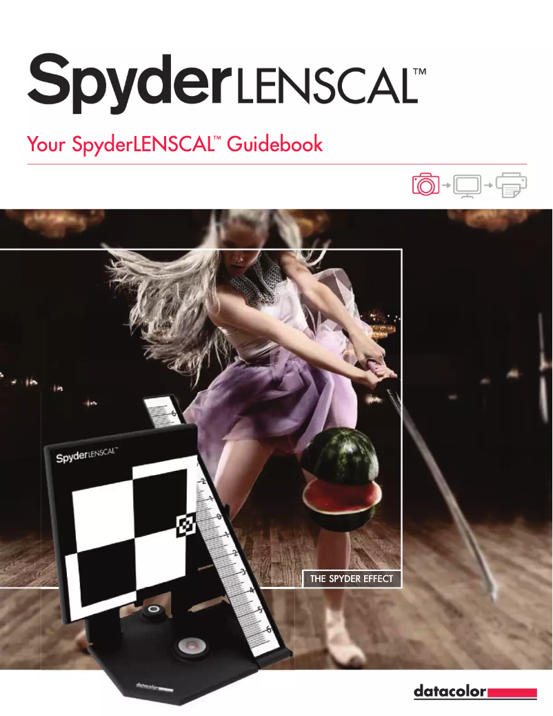 Image de la première page du manuel de l'appareil SpyderLensCal