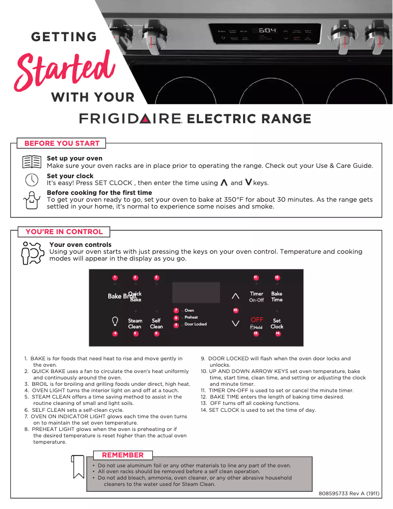 Image de la première page du manuel de l'appareil GCRE3038AF
